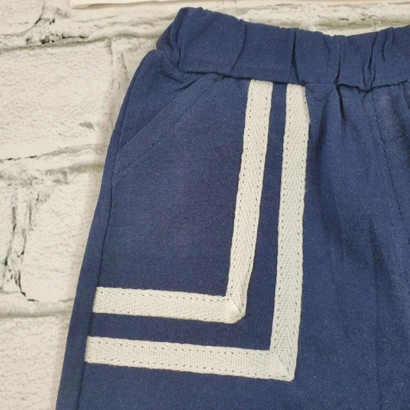 Blue Mini Sailor Set Baby Boys 2 pcs Outfit. T-Shirt and Shorts Baby Boys Set. - Picture 11 of 12